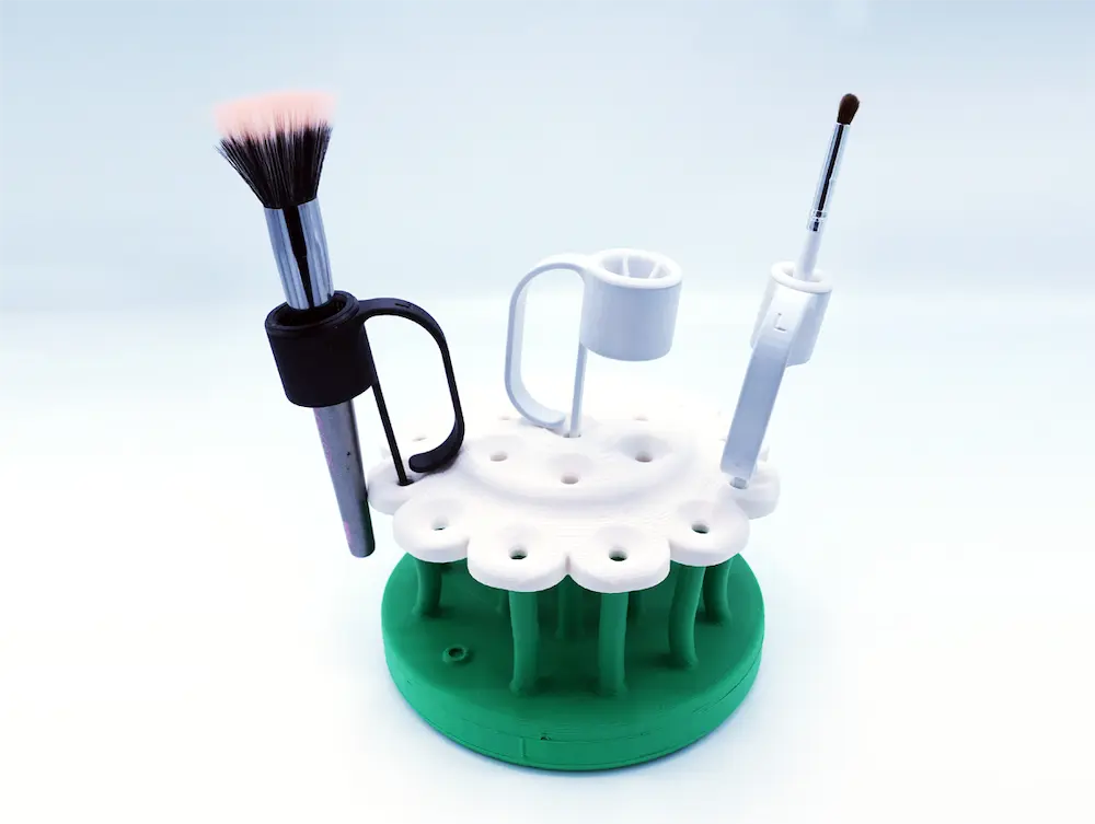 Initial prototype of the makeup brush holder